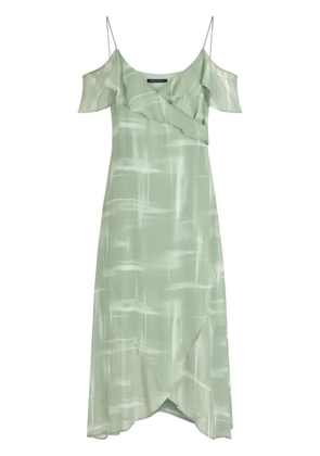 Armani Exchange ruffled off-shoulder dress - Green