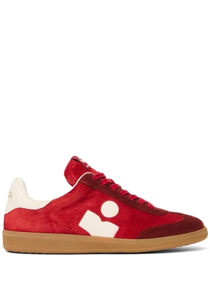 ISABEL MARANT suede panelled sneakers - Red