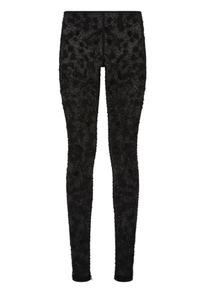 Dolce & Gabbana KIM DOLCE&GABBANA embroidered tulle leggings - Black