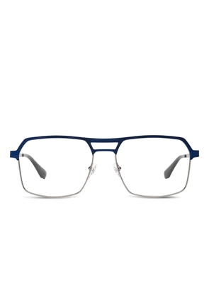 Xavier Garcia Design Claude square-frame glasses - Blue