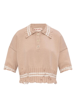 Marni knitted polo top - Pink