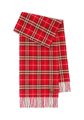 Burberry checked scarf - Red