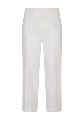 Thom Browne cotton straight-leg trousers - 100 WHITE
