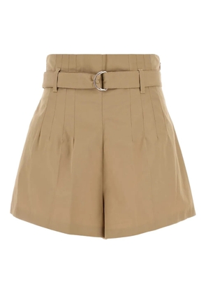 Prada belted pleated shorts - Neutrals