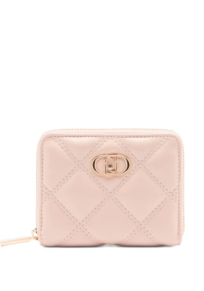 LIU JO monogram quilted small wallet - Pink