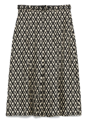 Valentino Garavani logo-print midi skirt - Black