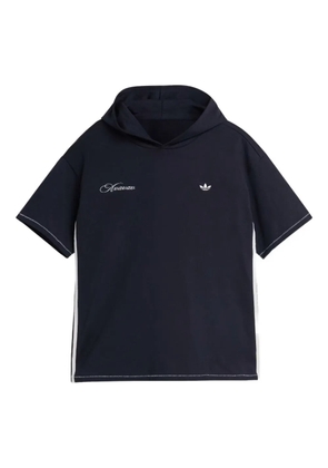 adidas hooded three-stripe t-shirt - Black