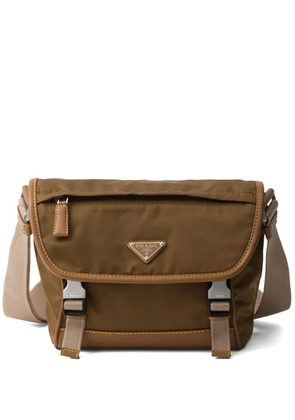 Prada Re-Nylon triangle-logo messenger bag - Brown