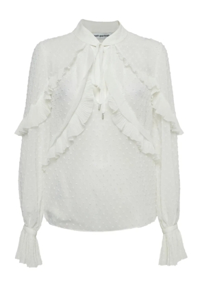 Self-Portrait ruffled blouse - White