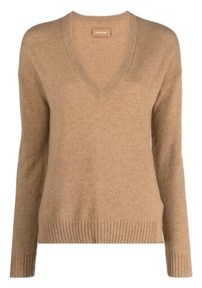 Zadig&Voltaire V-neck cashmere jumper - Brown