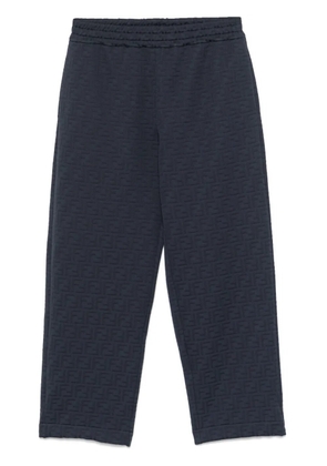 FENDI FF-embossed sweatpants - Blue