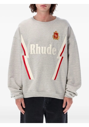RHUDE logo-embroidered cotton sweatshirt - Grey