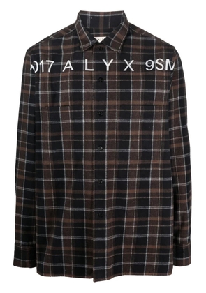 1017 ALYX 9SM cotton tartan long-sleeve shirt - Brown