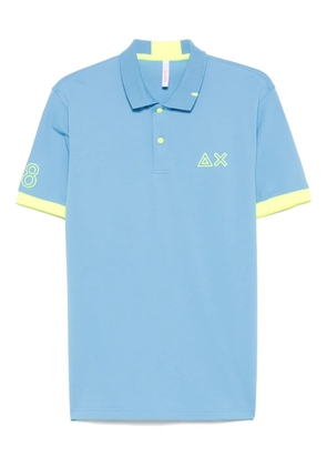 Sun68 logo-embroidered polo shirt - Blue