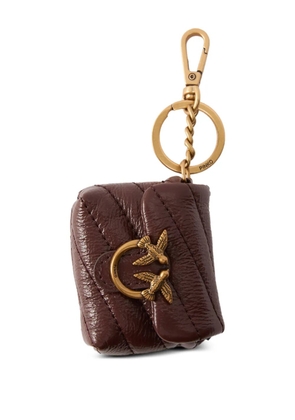 PINKO Love quilted birds AirPods case - Brown