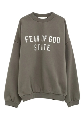 FEAR OF GOD ESSENTIALS embroidered-logo sweatshirt - Green
