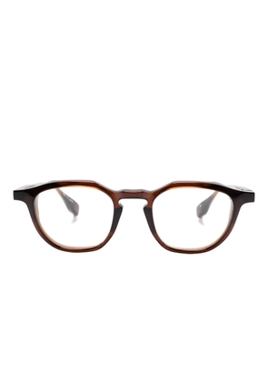 Factory900 geometric-frame glasses - Brown