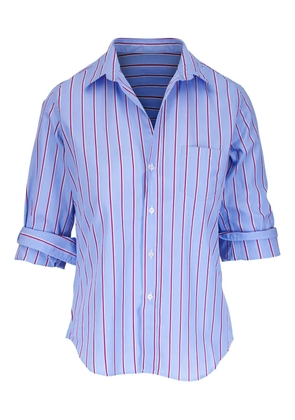 Frank & Eileen Barry striped cotton blouse - Blue