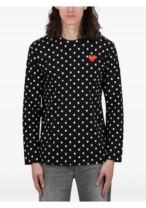 Comme des Garçons Homme dot heart T-shirt - Black