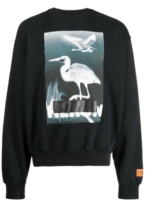 Heron Preston Censored-print crew-neck sweatshirt - Black