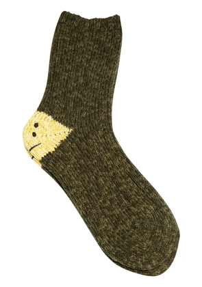 KAPITAL Rainbowy Happy Heel socks - Green