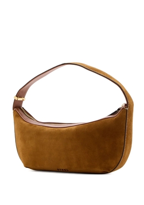 STAUD suede zip-top satchel - Brown
