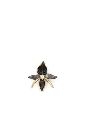 Shaun Leane black-orchid diamond earrings - Gold