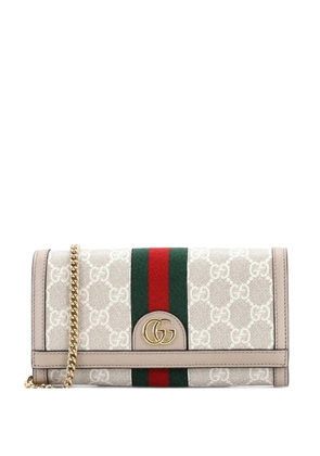 Gucci Pre-Owned Ophidia Wallet on Chain GG Coated Canvas with Leather clutch bag - Neutrals