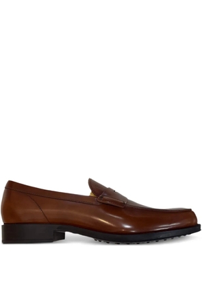 Tod's leather penny-strap loafers - Brown