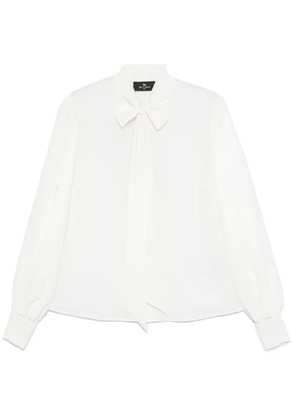 ETRO pussy-bow silk blouse - White