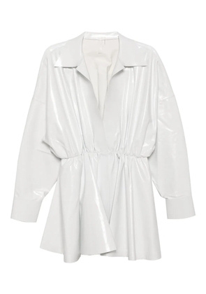 Norma Kamali shirt flared mini dress - White
