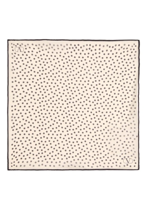 Valentino Garavani Chez silk pocket square - Neutrals