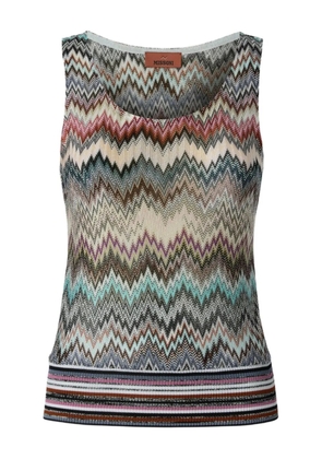 Missoni zigzag-pattern sleeveless top - Grey