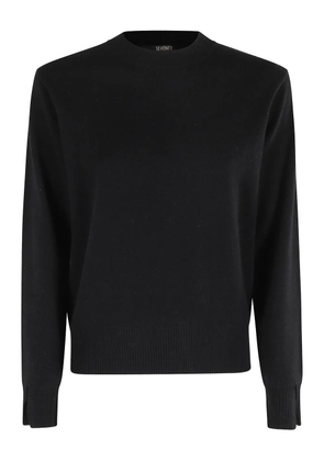 Seventy round-neck ribbed sweater - Black
