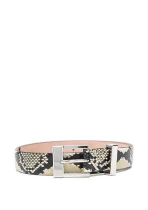 KHAITE snake-effect metal belt - Black