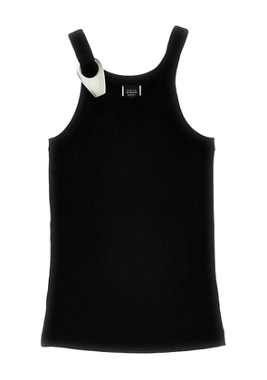 PINKO logo-plaque tank top - Black