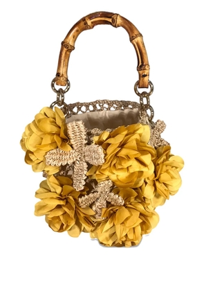 SERPUI Lupita floral-appliqué tote bag - Neutrals