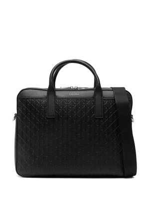 Calvin Klein logo-embossed laptop bag - Black