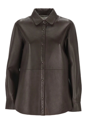 The Jackie Leathers buttoned jacket - Brown