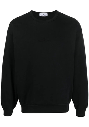 Stone Island embroidered-logo crewneck sweatshirt - Black