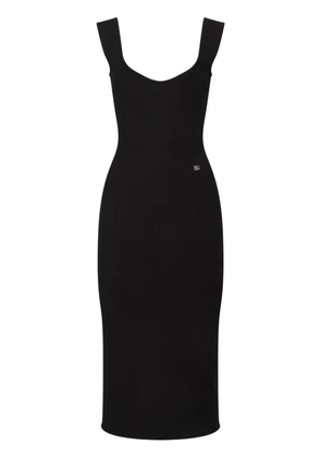 Dolce & Gabbana layered-neck midi dress - Black