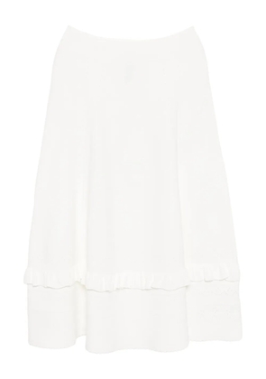 Needle & Thread pointelle-trim knitted skirt - Neutrals