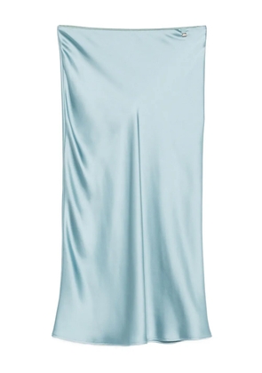 Herno satin bias-cut skirt - Blue