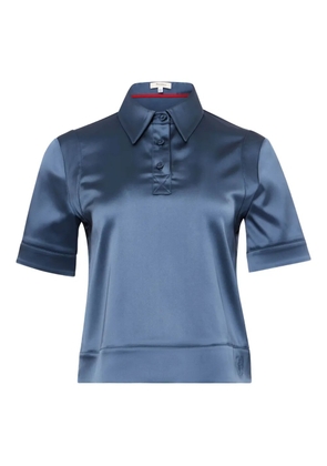 JW Anderson satin polo shirt - Blue