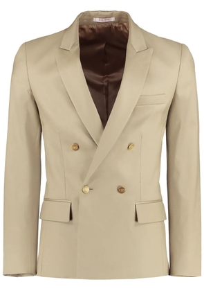 Valentino Garavani peak-lapels double-breasted blazer - Neutrals