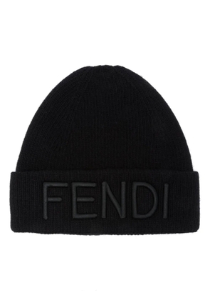 FENDI wool beanie hat - Black