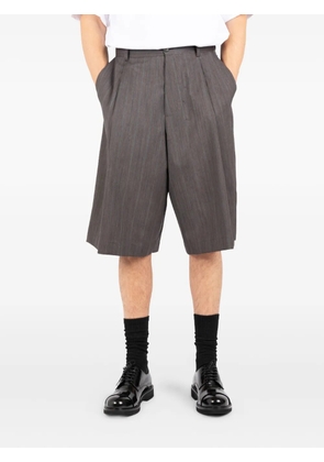 Société Anonyme pleated striped tailored shorts - Grey