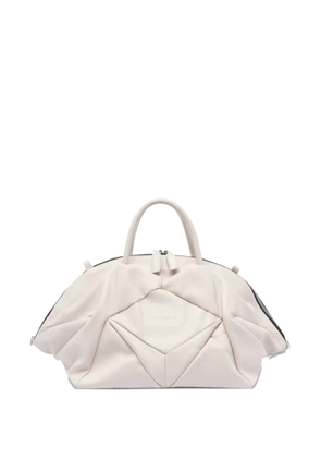 Vic Matie pleated leather tote bag - White