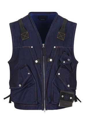 Stone Island multi-pocket denim vest - Black