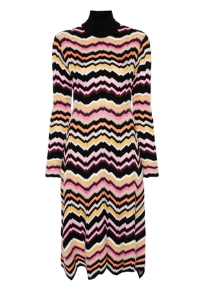 Missoni zigzag-detail midi dress - Black